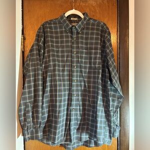 L.L. Bean Cotton Plaid Button Up (New)